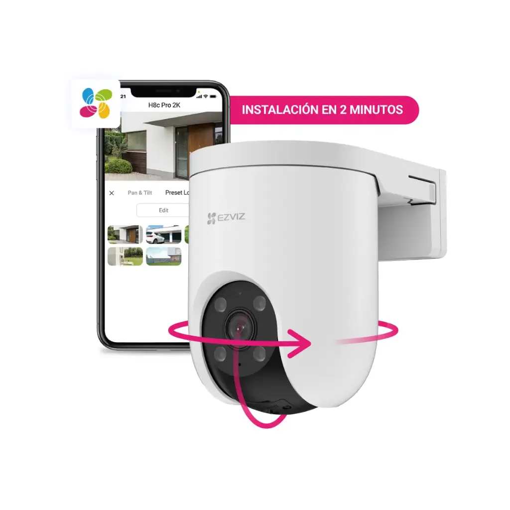 EZVIZ H8C PRO R210 CAMARA INALAMBRICA 4K CON PANEO E INCLINACOPN IP66
