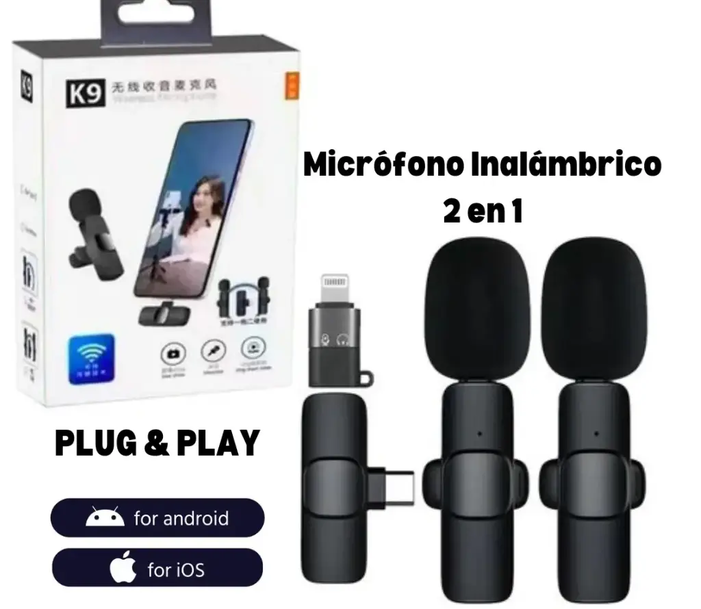 MICROFONO INALAMBRICO K9 2IN1