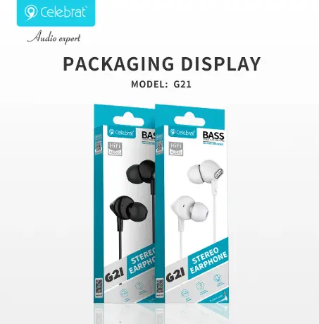 AUDIFONO CELEBRAT STEREO EARPHONE G21