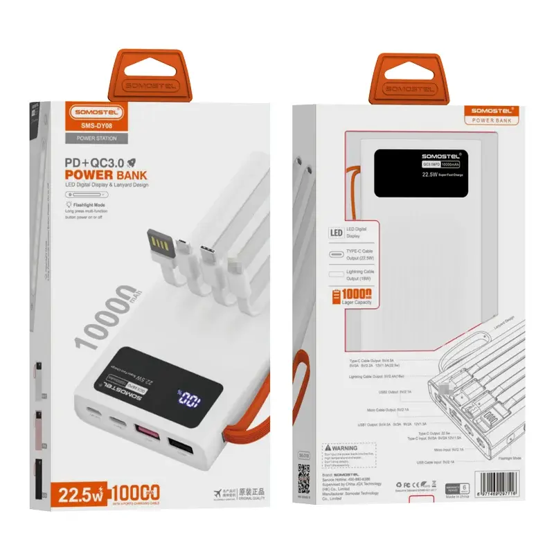 SOMOSTEL POWER BANK PD+QC3.0 SMS-DY08
