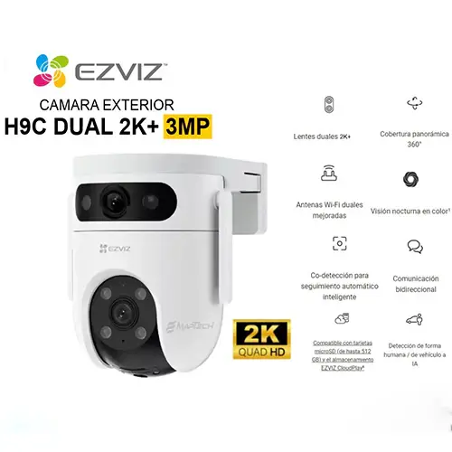EZVIZ H9C - CAMARA INALAMBRICA, 2K DUAL LENTE 