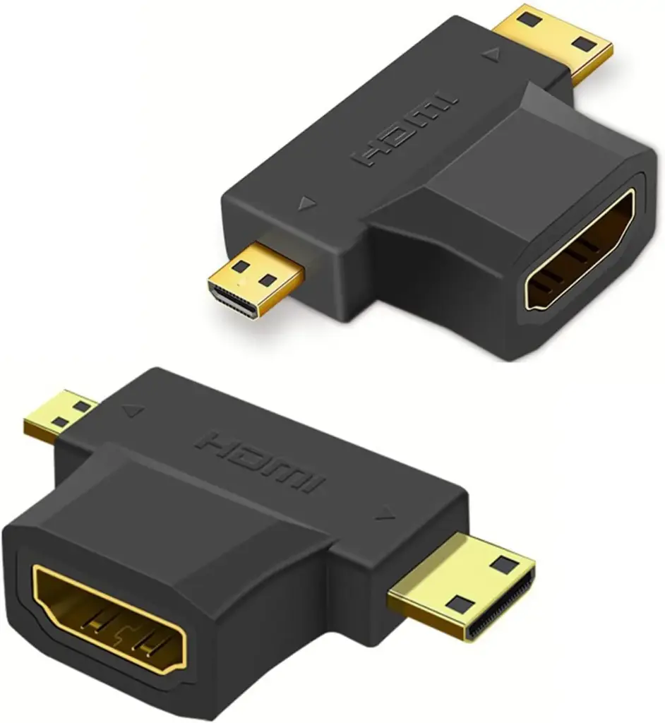 ADAPTADOR HDMI 2 en 1 Micro HDMI y Mini HDMI