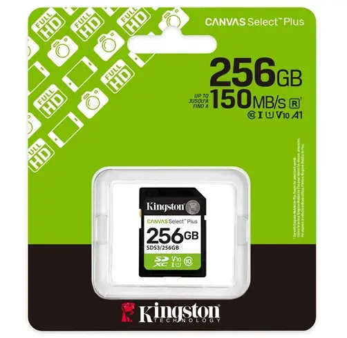 KINGSTON CANVAS SELECT PLUS 256GB MICRO SD CL10