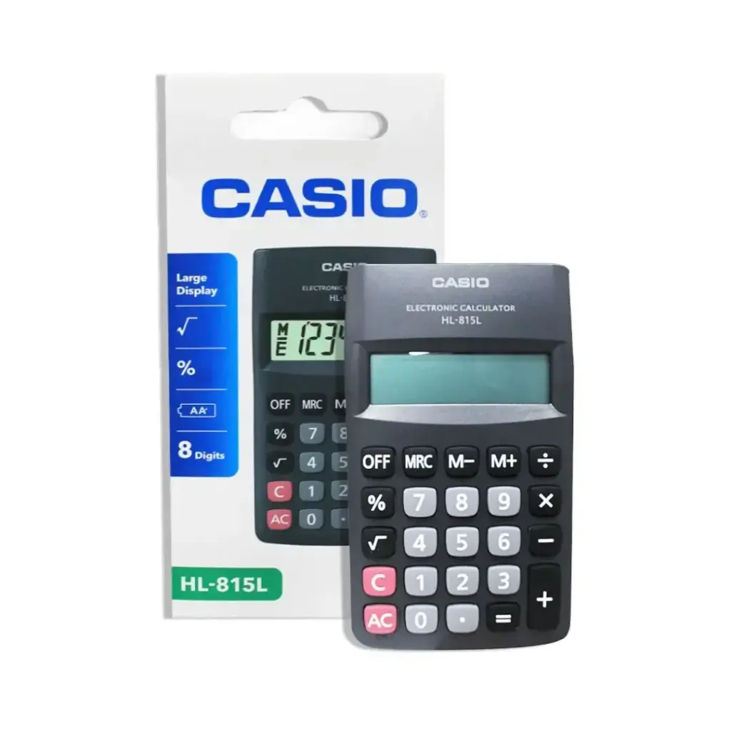 CALCULADORA CASIO DE BOLSILLO HL-815L-BK