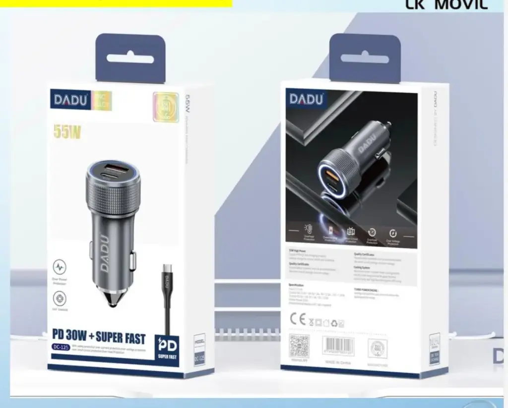 DADU CARGADOR DE CARRO DC-125 C TO IPH 55W