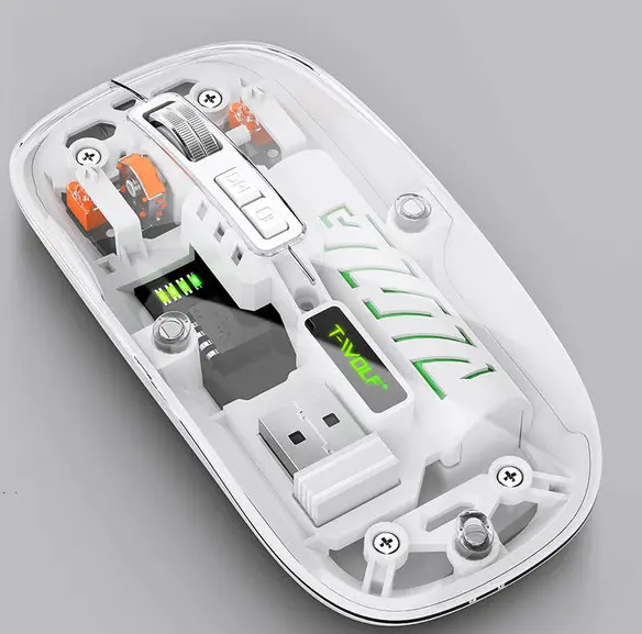 MOUSE T-WOLF X11 2.4GH + BT - BLANCO
