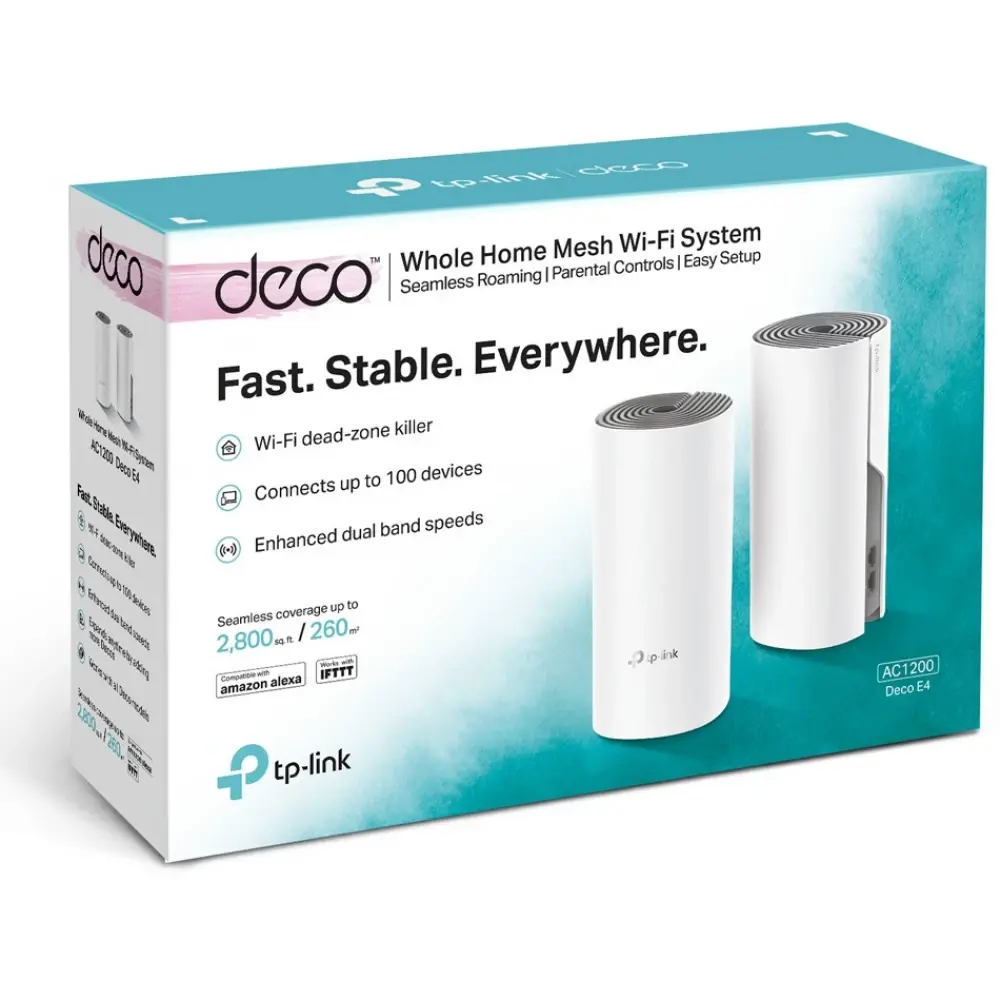 TP-LINK DECO E4 AC1200 WHOLE HOME MESH WIFI 2PCS