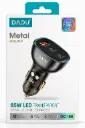 DADU CARGADOR DE CARRO METAL GOLDEN 85W LED TRANSPARENT DC-180